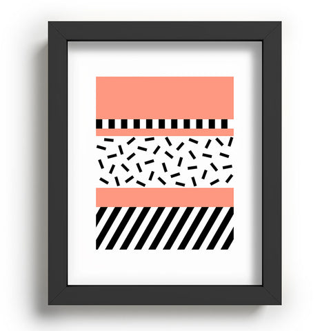 The Old Art Studio Memphis Geometric Peach Recessed Framing Rectangle