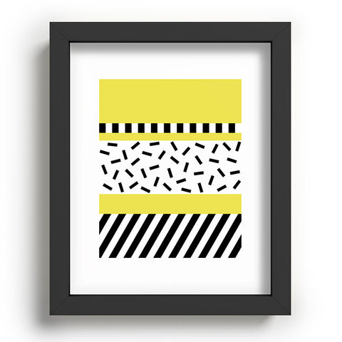 The Old Art Studio Memphis Geometric Yellow Recessed Framing Rectangle