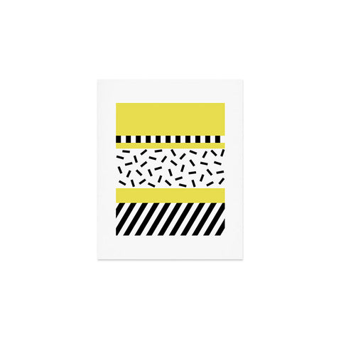 The Old Art Studio Memphis Geometric Yellow Art Print