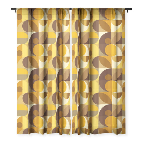 The Old Art Studio Mid Century 30B Sheer Window Curtain