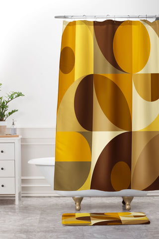 The Old Art Studio Mid Century 30B Shower Curtain And Mat