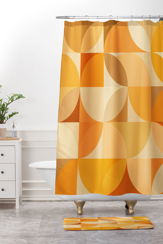 The Old Art Studio Mid Century 77 Shower Curtain And Mat