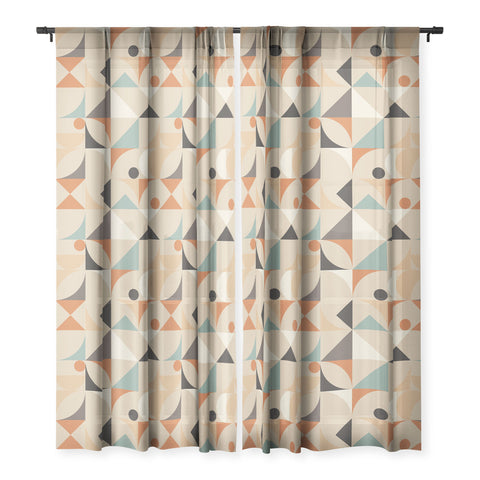 The Old Art Studio Mid Century 7B Sheer Window Curtain