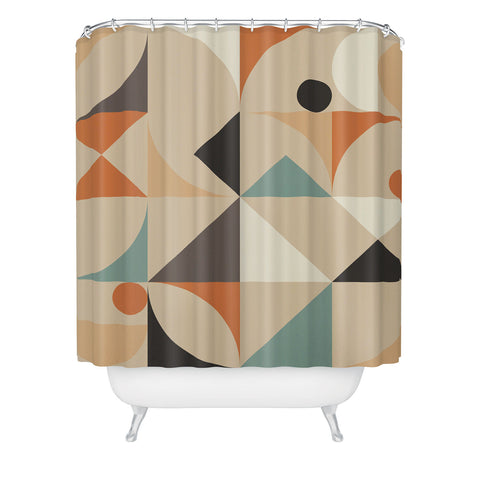 The Old Art Studio Mid Century 7B Shower Curtain