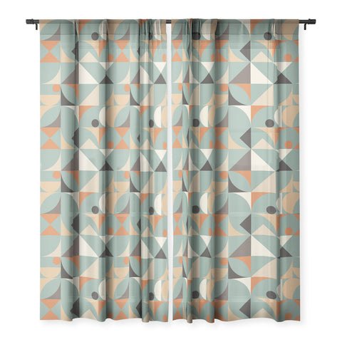 The Old Art Studio Mid Century 7C Sheer Window Curtain