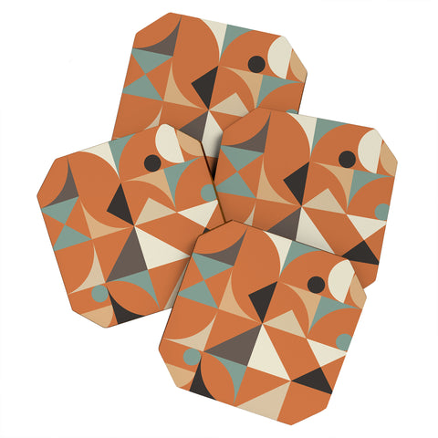 The Old Art Studio Mid Century 7D Coaster Set