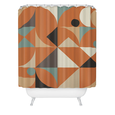 The Old Art Studio Mid Century 7D Shower Curtain