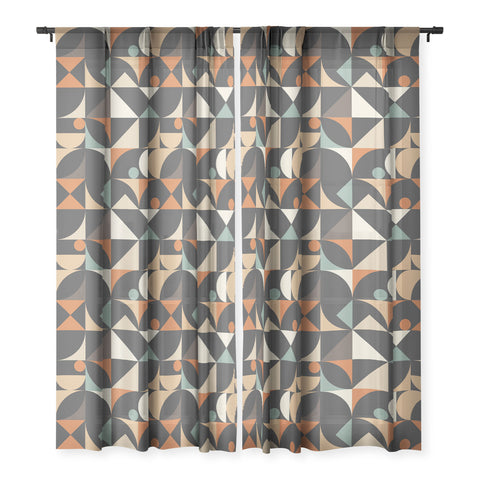 The Old Art Studio Mid Century 7E Sheer Window Curtain