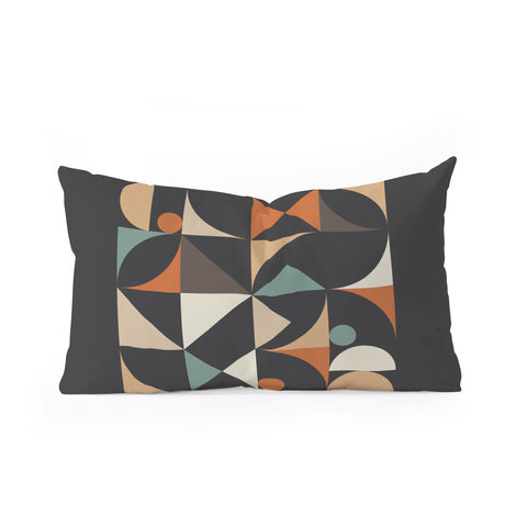 The Old Art Studio Mid Century 7E Oblong Throw Pillow