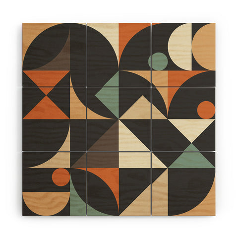 The Old Art Studio Mid Century 7E Wood Wall Mural