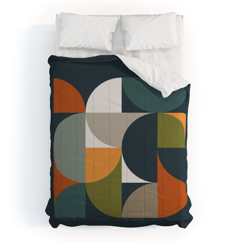 The Old Art Studio Mid Century Geometric 122 Comforter
