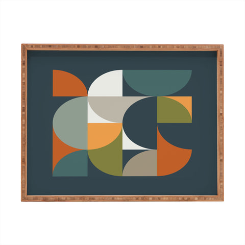 The Old Art Studio Mid Century Geometric 122 Rectangular Tray