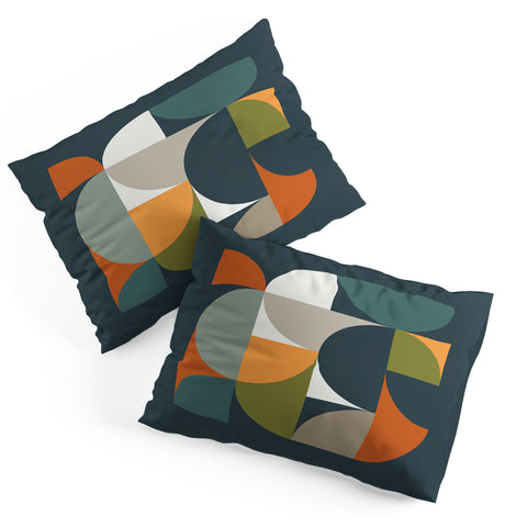 The Old Art Studio Mid Century Geometric 122 Pillow Shams