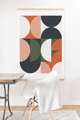 The Old Art Studio Mid Century Geometric 15 Art Print And Hanger