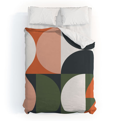 The Old Art Studio Mid Century Geometric 15 Duvet Cover