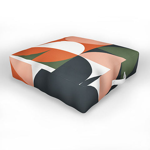 The Old Art Studio Mid Century Geometric 15 Outdoor Floor Cushion