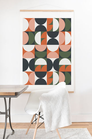 The Old Art Studio Mid Century Geometric 16 Art Print And Hanger
