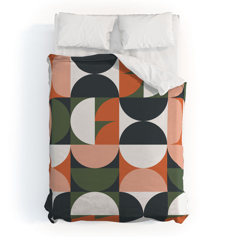 The Old Art Studio Mid Century Geometric 16 Duvet Cover
