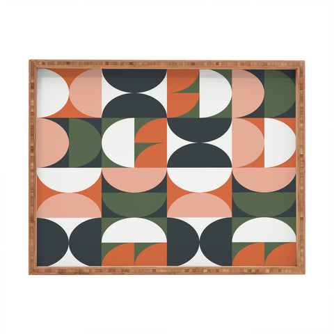 The Old Art Studio Mid Century Geometric 16 Rectangular Tray