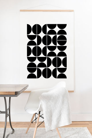 The Old Art Studio Mid Century Modern 04 Black Art Print And Hanger