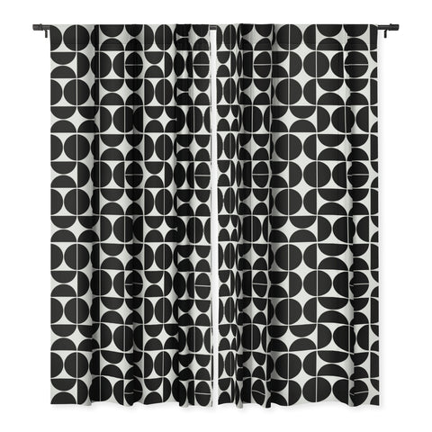 The Old Art Studio Mid Century Modern 04 Black Blackout Window Curtain
