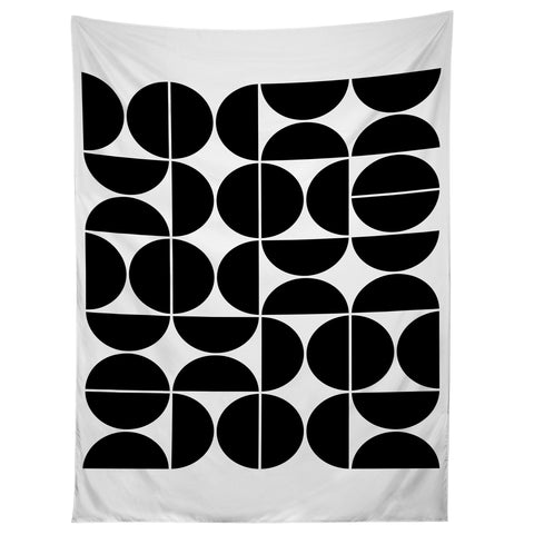The Old Art Studio Mid Century Modern 04 Black Tapestry