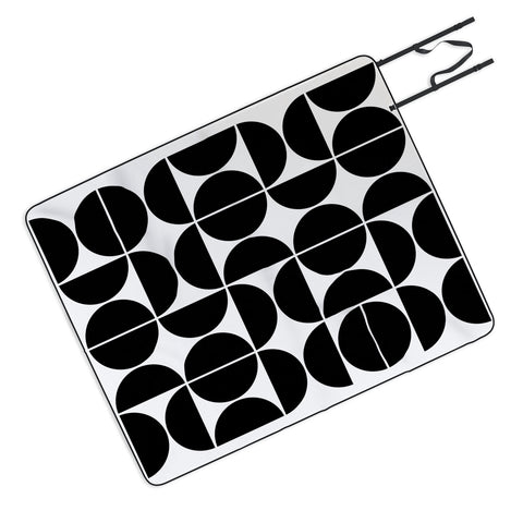 The Old Art Studio Mid Century Modern 04 Black Picnic Blanket