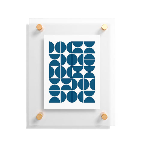 The Old Art Studio Mid Century Modern 04 Blue Floating Acrylic Print