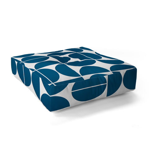 The Old Art Studio Mid Century Modern 04 Blue Floor Pillow Square