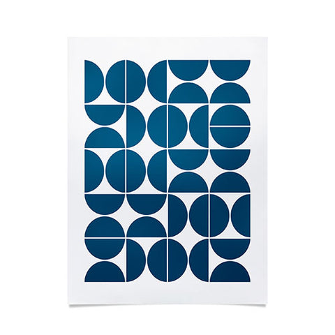 The Old Art Studio Mid Century Modern 04 Blue Poster