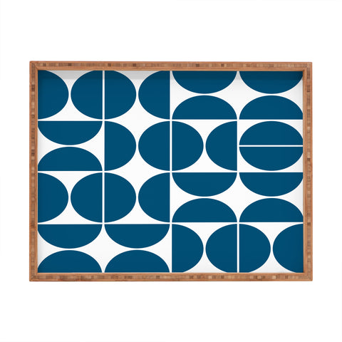 The Old Art Studio Mid Century Modern 04 Blue Rectangular Tray
