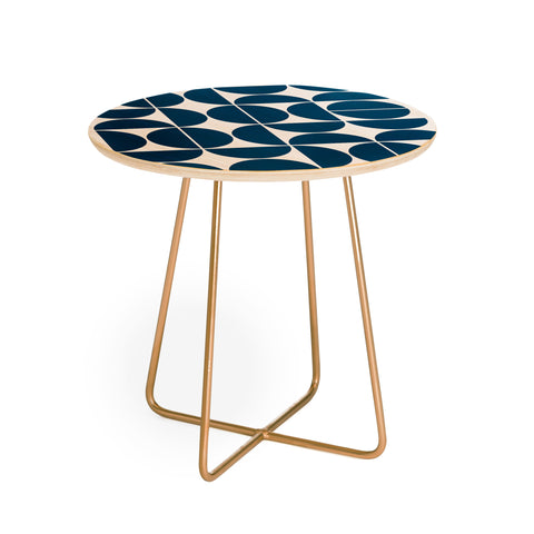 The Old Art Studio Mid Century Modern 04 Blue Round Side Table