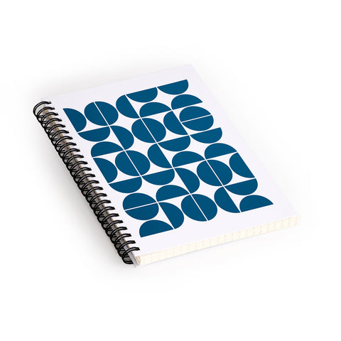 The Old Art Studio Mid Century Modern 04 Blue Spiral Notebook