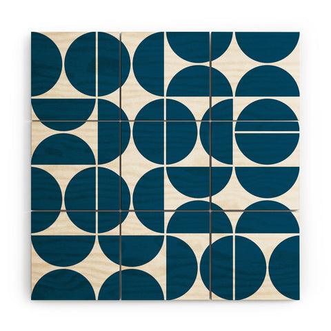 The Old Art Studio Mid Century Modern 04 Blue Wood Wall Mural