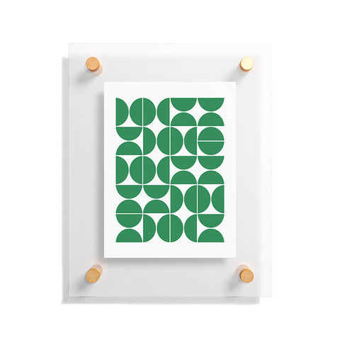 The Old Art Studio Mid Century Modern 04 Green Floating Acrylic Print