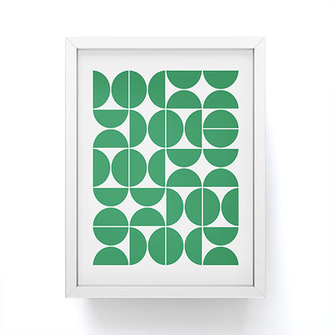 The Old Art Studio Mid Century Modern 04 Green Framed Mini Art Print