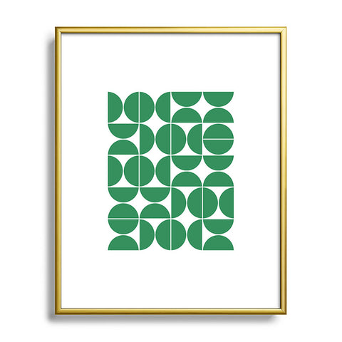 The Old Art Studio Mid Century Modern 04 Green Metal Framed Art Print