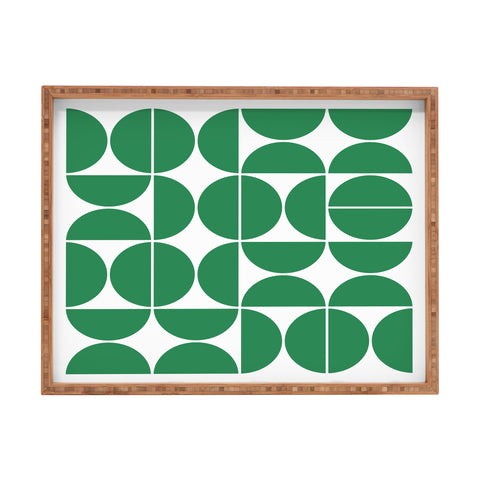 The Old Art Studio Mid Century Modern 04 Green Rectangular Tray