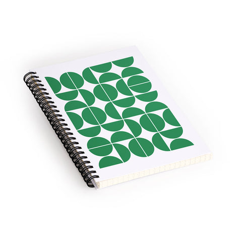 The Old Art Studio Mid Century Modern 04 Green Spiral Notebook