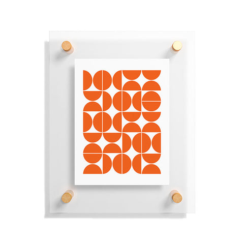 The Old Art Studio Mid Century Modern 04 Orange Floating Acrylic Print