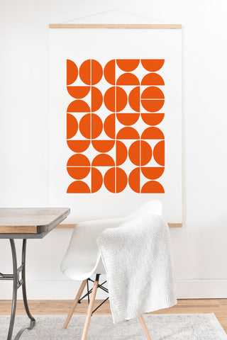 The Old Art Studio Mid Century Modern 04 Orange Art Print And Hanger