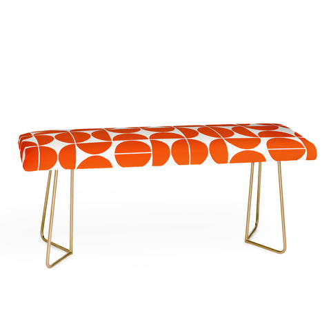 The Old Art Studio Mid Century Modern 04 Orange Bench