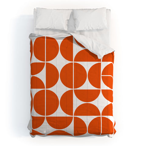 The Old Art Studio Mid Century Modern 04 Orange Comforter