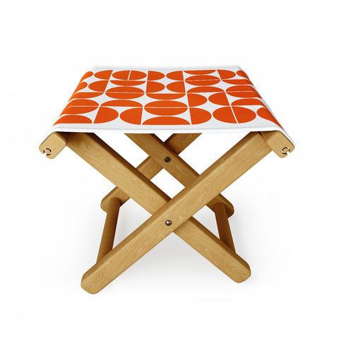 The Old Art Studio Mid Century Modern 04 Orange Folding Stool