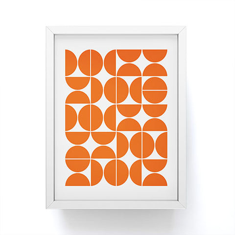 The Old Art Studio Mid Century Modern 04 Orange Framed Mini Art Print