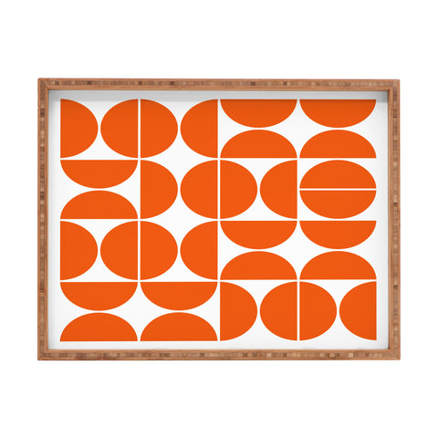 The Old Art Studio Mid Century Modern 04 Orange Rectangular Tray