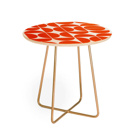 The Old Art Studio Mid Century Modern 04 Orange Round Side Table