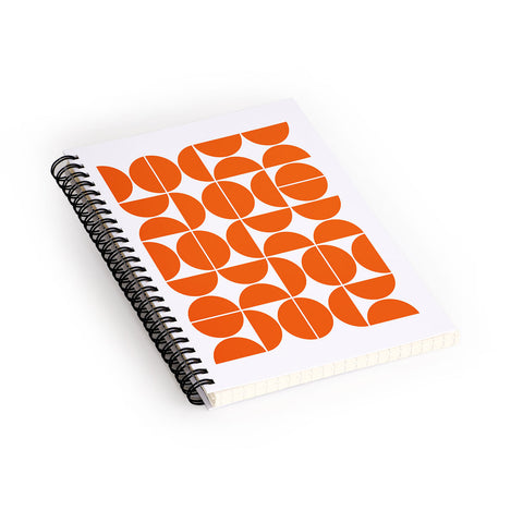 The Old Art Studio Mid Century Modern 04 Orange Spiral Notebook
