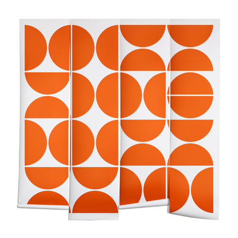 The Old Art Studio Mid Century Modern 04 Orange Wall Mural