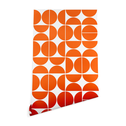 The Old Art Studio Mid Century Modern 04 Orange Wallpaper